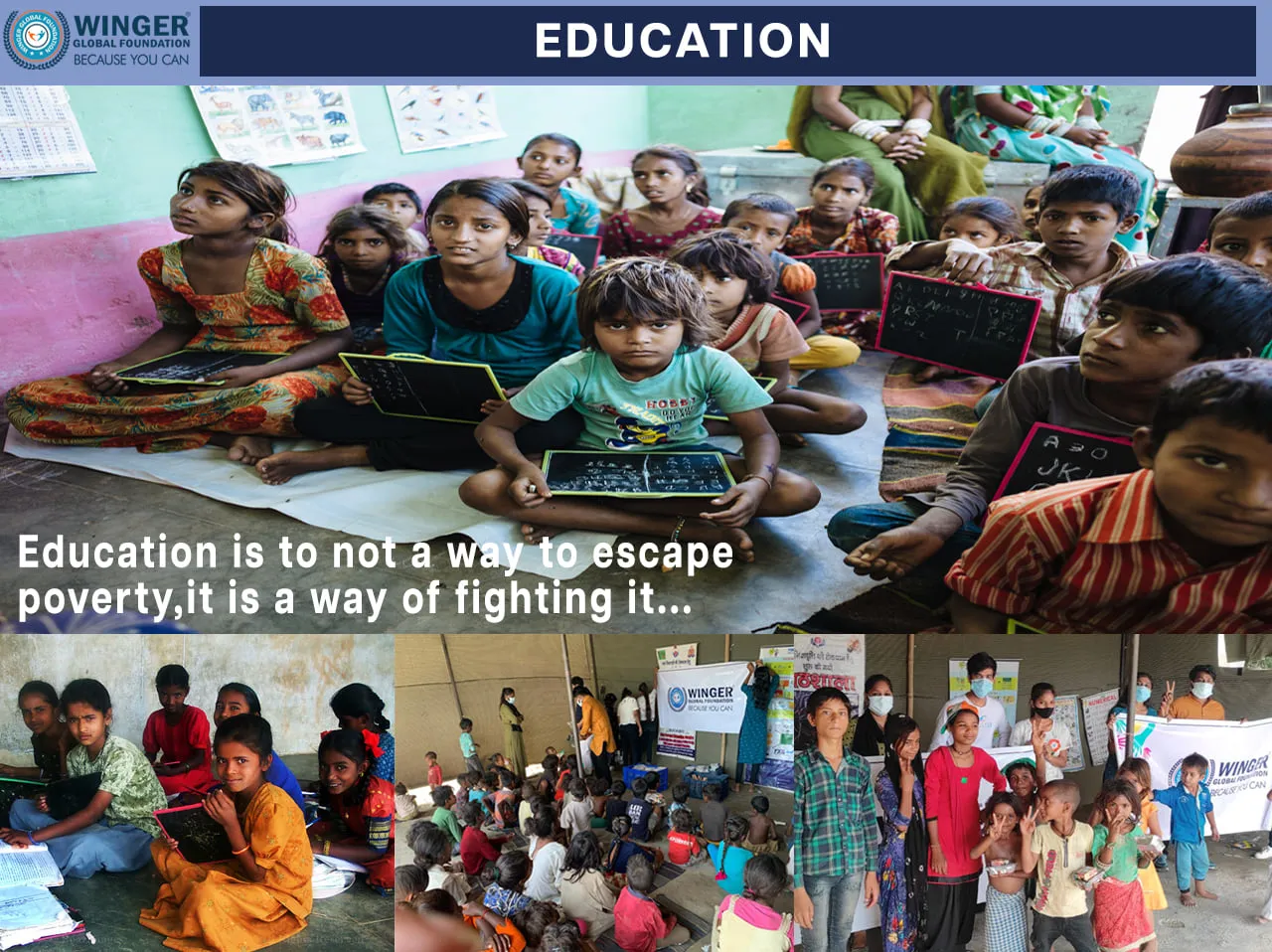 Children learning in a classroom